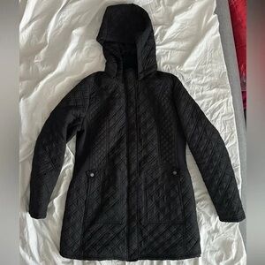 Weatherproof Diamond Quilted Puffer Coat with Hood